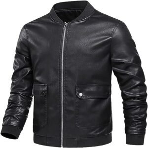 Autumn and Winter Biker Zipper Leather Jacket