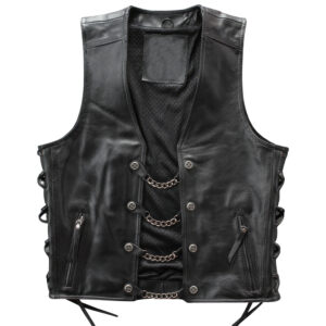 Trendy Motorcycle Street wear Punk Leather Waistcoat