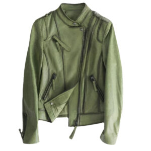 Genuine Sheepskin Multi Zipper Slim Biker Asymmetric Leather Jacket