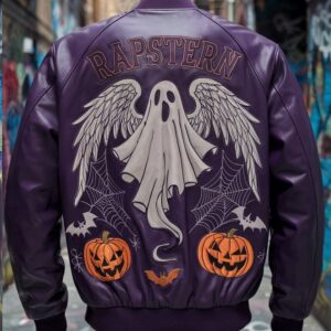 Rapstern Haunted Spirit Bomber Jacket ? Trendy Leather Design